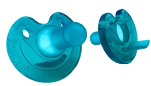 Notched Newborn Soothie Pacifier Green 0.3 Months Hospital Binky NEW, 2 PACK - Picture 1 of 1