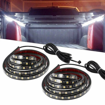 2tlg 60" Beleuchtung Licht LED Stripe Band für Pickup Truck LKW 3000LM Weiß 12V~ - Bild 1 von 4