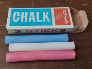 Vintage Playskool Kreide 3 Sticks OVP unbenutzt mehrfarbig Milton Bradley - Bild 1 von 4