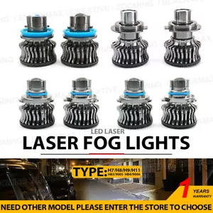 H7 9005 9006 H11 H9 H8 LED Faro Lente Láser Antiniebla Bombilla Blanca 6500K - Imagen 1 de 20