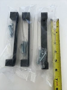 3er-Pack schwarz quadratisch Bar Schrank Zug Schublade Griff 5” Mitte 6” insgesamt - Bild 1 von 2