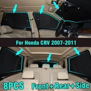 8X Front Side Rear Window Windshield Privacy Sunshade For Honda CRV 2007-2011 - Imagen 1 de 8