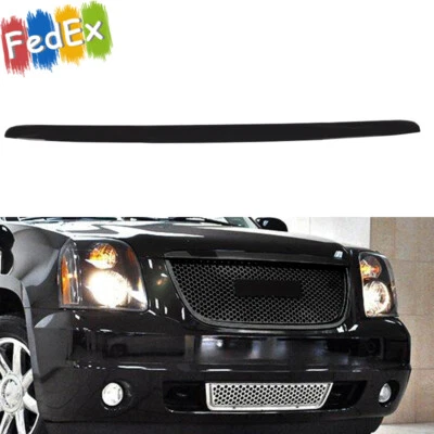 Front Hood Panel Trim Molding Fit For GMC Yukon XL Denali 2007-2014 Gloss Black Foto 1 de 4
