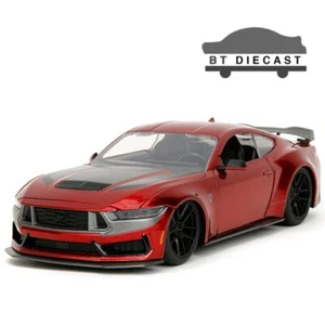 JADA BIGTIME MUSCLE 2024 FORD MUSTANG DARK HORSE 1/24 DIECAST MODEL RED 35277 - Picture 1 of 6