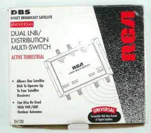 RCA D6520 Active Terrestrial Dual LNB Distribution Multi-Switch - 4 Receivers - Picture 1 of 2