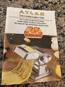 Omc Marcato Pasta  Maker Mashine Original Manual  Book Only 