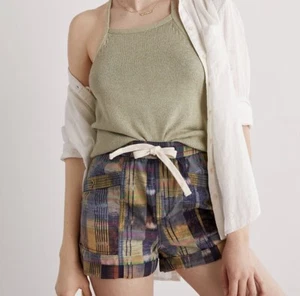 NWT Anthropologie Pilcro Heirloom Tie-Dye Plaid Shorts Size XS - Picture 1 of 4
