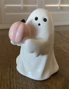 Authentic Target Ceramic Ghost w/Pumpkin Halloween Decorative Figurine - Picture 1 of 3