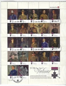 NEW ZEALAND 2011 VICTORIA CROSS SHEETLET OF 22 FINE USED - Picture 1 of 1
