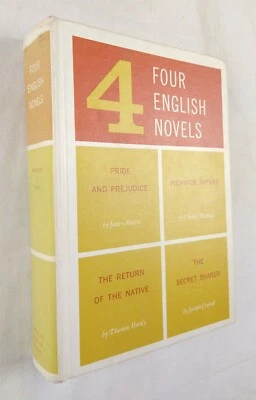 Four English Novels (1960) Vintage Book Pride Prejudice, Pickwick, Secret Sharer - Image 1 of 4