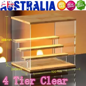 4 Tier Acrylic Display Case Dustproof Clear Box For Collectibles Toy Car Truck - Picture 1 of 12