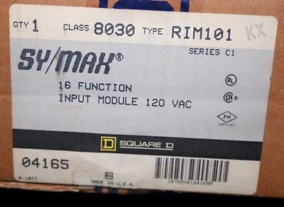 Square D SY/MAX 8030-RIM-101 120VAC 16 POINT - INPUT MODULE 50/60 Hz  - Image 1 of 2