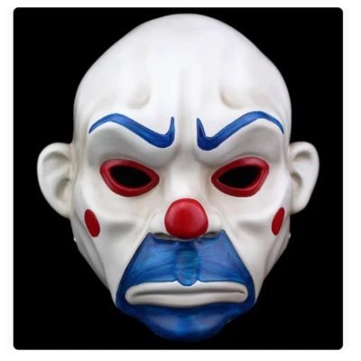 The Dark Knight Batman Joker Clown Bank Robber 1:1 Resin Cosplay Mask Halloween - Image 1 of 4