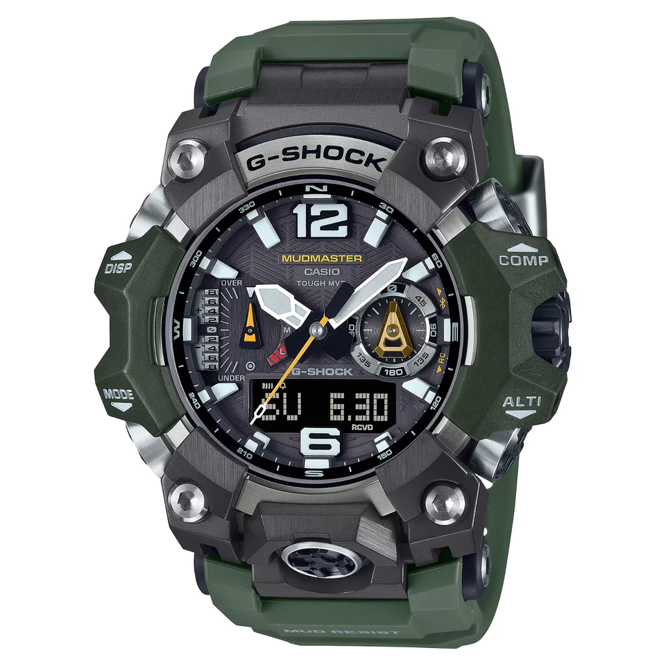 Casio G-Shock Mudmaster Black Dial Green Resin Band Watch GWGB1000-3A - Image 1 of 1