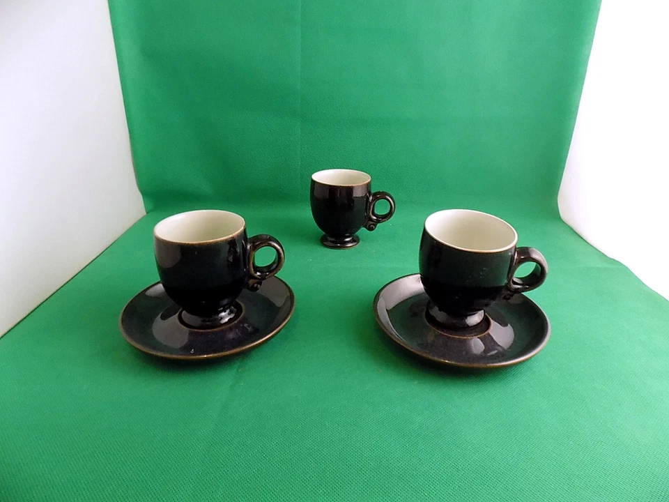 Denby 3 Cups & 2 Saucers - Image 1 of 4