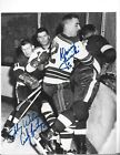 ANDY BATHGATE, DANNY LEWICKI, JOHNNY WILSON signed 8x10 photo RED WINGS, RANGERS