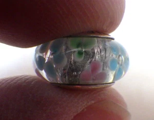 Soufeel Sterling Silver And Murano Glass Bead Charm Pale Flowers #6 - Picture 1 of 3
