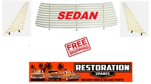 COMMODORE VK VL REAR & HORIZONTAL SIDE QUARTER WINDOW VENETIANS CREAM COLOUR - Picture 1 of 4