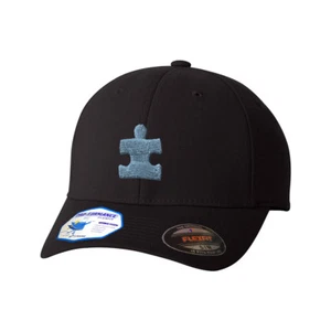 Flexfit Hats for Men & Women Autism Puzzle Embroidery Dad Hat Baseball Cap - Picture 1 of 3