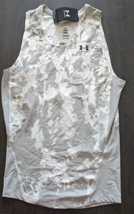 Under Armour Iso-Chill Printed Tank 1383776 011 men camo grey white Brand New - Picture 1 of 3