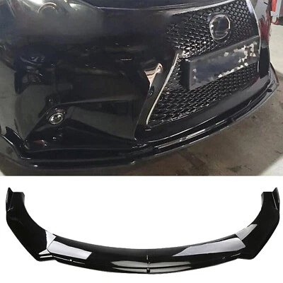 For Lexus NX200 NX250 NX300 NX350 Front Bumper Lip Spoiler Splitter Glossy Black - Image 1 of 4