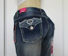 New ROCK & ROLL Cowgirl Jeans Size 34 Womens Low Rise Boot Cut Denim