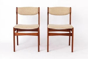 Pair of Vintage Teak Chairs | 1960s-70s Mid-Century Modern Seating - Bild 1 von 8