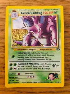 ¡CASI NUEVO! Tarjeta de Pokémon Giovanni's Nidoking (7/132) Holo Gym Challenge ¡GRATIS P&P! - Imagen 1 de 2
