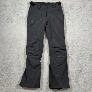 Salomon Snow Pants Woman Small Gray Insulated Primaloft Inseam Regular 29x30 - Picture 1 of 24