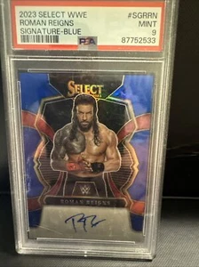 2023 Select WWE Roman Reigns Signature Blue PSA 9 (Pop 2) - Picture 1 of 2