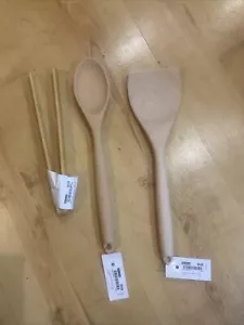 IKEA Wooden Round Spoon, Tongs & Turner - Picture 1 of 2