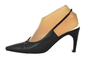 Salvatore Ferragamo Damenschuhe Größe 6,5 schwarz Fersenriemen spitz zulaufend - Bild 1 von 6
