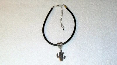 Pulseira de pulso de tornozelo cacto com amuleto de flor acessório de moda deserto - Imagem 1 de 2