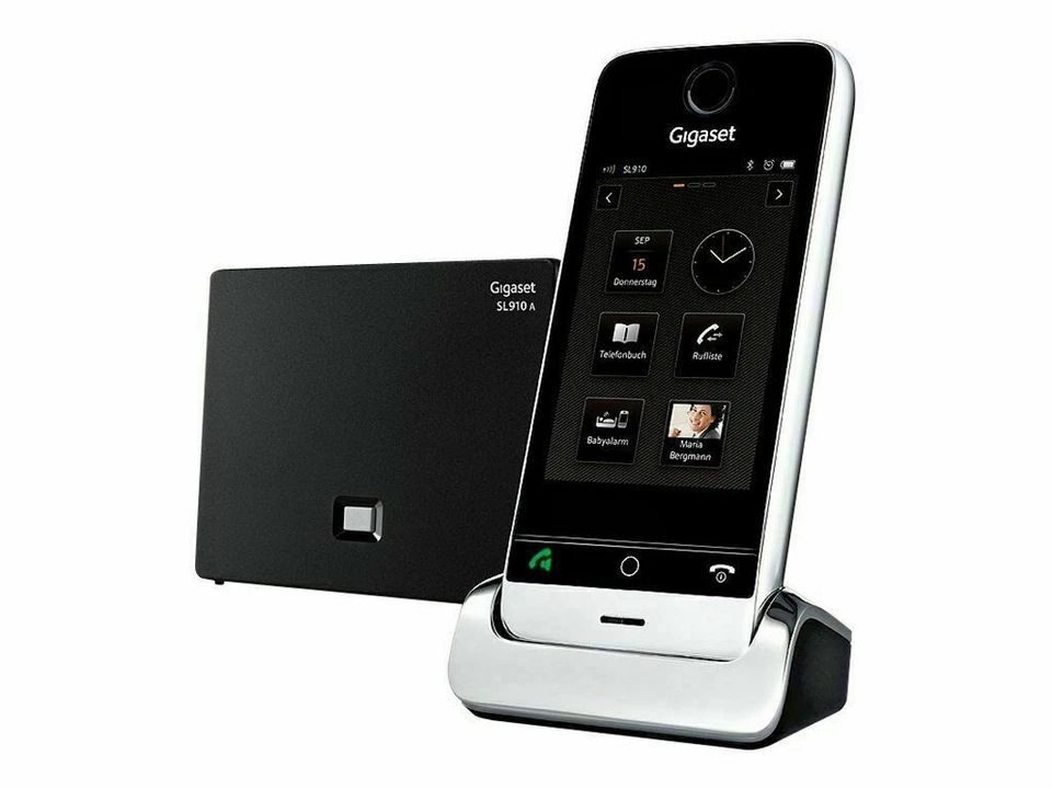 Gigaset SL910 Touchscreen Telefon mit Anrufbeantworter - Schwarz (S30852-H2300-B101)