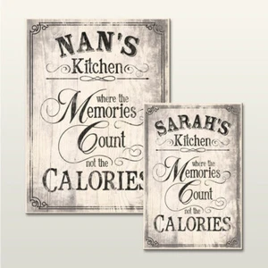 LETRERO PERSONALIZADO EFECTO SHABBY CHIC COCINA PLACA DE PARED NOVEDAD REGALO  - Imagen 1 de 7