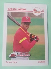 1991 Line Drive AAA #623 Gerald Young - Tucson Toros 