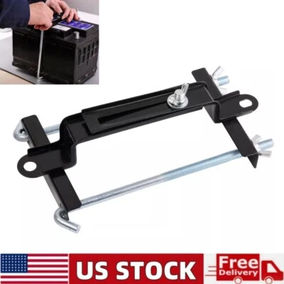 US STOCK Car Truck Battery Holder Bracket Adjustable Stabilizer Rack Metal Stand - Image 1 of 4