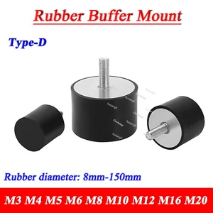 M3-M20 Male Thread Rubber Buffer Mount Anti Vibration Bobbin Isolator Damper VE - Picture 1 of 70