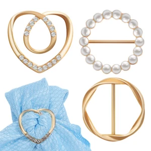 3 Pezzi Clip Cinch Fibbia Decorativa Cuore Bottone Vestiti per Abbigliamento - Foto 1 di 11