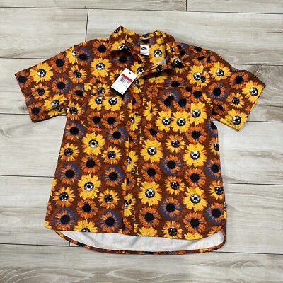 Camisa Nike Skateboarding Manga Corta Tejida Botones Floral FD7849-072 Hombres L Foto 1 de 3