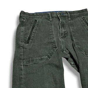 Gap Double Knee Jeans Grunge Mens 32 x 31 Skinny Black Denim Utility Zip *Rare. - Picture 1 of 9