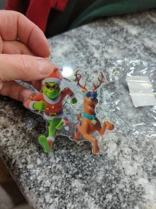 2 Acrylic Scooby Doo & The Grinch Ornaments Christmas Ornaments NEW - Picture 1 of 7