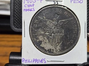 Nice 1903-P Philippines Silver Peso. CHOPS.  High Grade. 33 - Picture 1 of 2