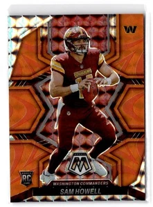 2022 Panini Mosaic Sam Howell RC #305 Mosaic Reactive Orange Commanders - Picture 1 of 2