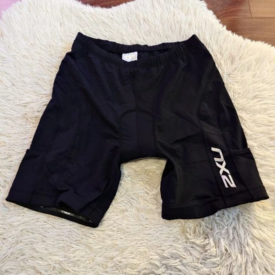 Shorts de ciclismo masculino acolchoado 2XU preto médio - Imagem 1 de 4