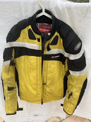 CORTEC Men's GX Sport Armoured Motorcycle Jacket with inner LG/44 Yellow/Black - Image 1 of 4