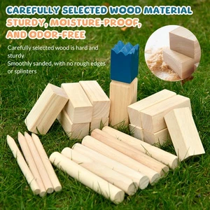 Kubb Spiel Set Hartholz Wikinger Spiele KUBB werfen werfen Outdoor Garten Spiele Sets - Bild 1 von 13