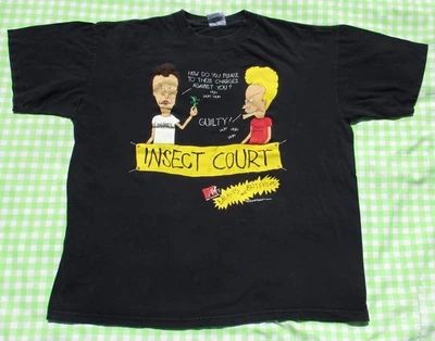 Винтажная футболка 90-х Stanley Desantis 1993 MTV Beavis & Butthead Insect Court размер XL - Изображение 1 из 4
