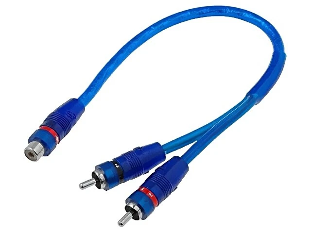 RCA-HQ.Y2/1 Kabel blau RCA-Buchse,RCA-Stecker x2 4CARMEDIA - Bild 1 von 1