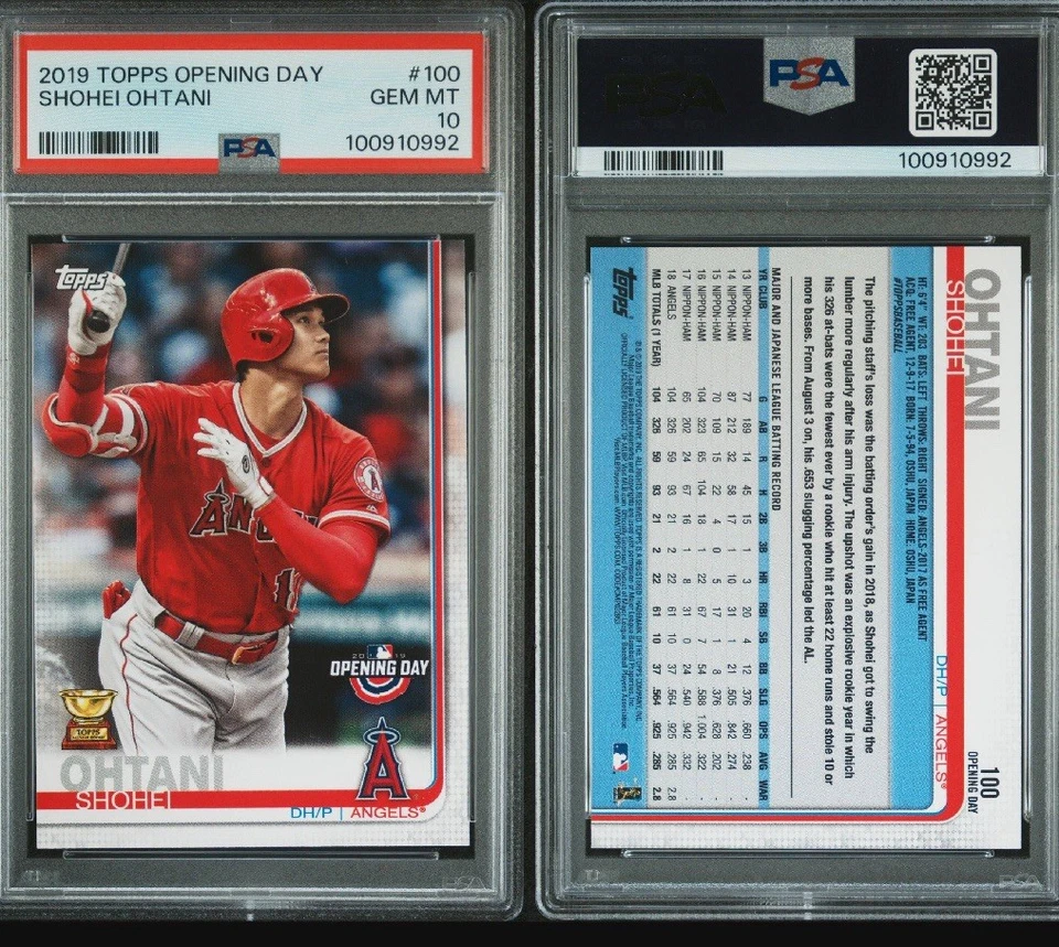 2019 Topps Opening Day Shohei Ohtani #100 PSA 10 Pop 27 - Image 1 of 1